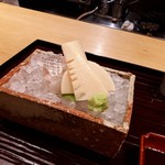 Shiki Nakamura - お造り：縞味と鯛　筍