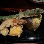 野饗 - ランチ天せいろの天ぷらアップ