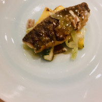 RISTORANTE IL NODO - アマゴ 胡瓜 コリンキー 柑橘 : 最初の一品としてインパクト大の逸品！