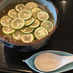 石臼挽き 手打ちそば いとう - 冷 かけそば (+すだち)