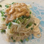 燕三条イタリアンBit - 塩水ウニの冷製スパゲッティ