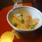 つる幸 - 名物の香箱蟹炊き込みご飯（しっかりお焦げも・・・）