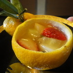 つる幸 - フルーツゼリーとお茶菓子