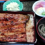 Unagi Dokoro Hachi No Ki - 上うな重　ポテトサラダ+漬物+お吸い物(肝なし)