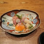 りょうりや 御旅屋 - そい びわます こしび  お造り