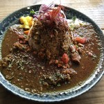 Spice curry hanabee - 牛すじ煮込みカレーとサルサソースキーマカレーのあいがけ