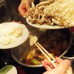 蒙古苑 - 大根、じゃが芋、きのこ類