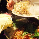 蒙古苑 - 白菜、もやし、春雨、春菊