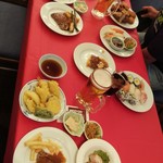 福山ニューキャッスルホテル ビアホール - みんないろいろ取ってきています(2019.08.17)