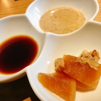 しゃぶしゃぶ KINTAN 代官山本店 - 【タレと冷たいお惣菜】