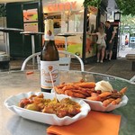 113798244 - Curry wurst €3.50, Sweet Poteto Fries €3.9