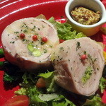 オー・ペシェ・グルマン - 大山地鶏とモリーユ茸の冷製パテ900円