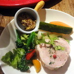 オー・ペシェ・グルマン - 大山地鶏とモリーユ茸の冷製パテ900円