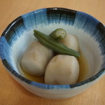 大栄食堂 - 里芋とオクラの煮物