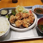 マゴコロ - 香味だれからあげ定食(大)…ご飯大盛り