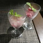 リストランテ ピッツェリア ジャンカルロ トウキョウ - ブドウのソルベ