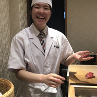 鮨 千陽 - 大西さん。緊張するでしょうが、明るさを忘れずに頑張って。^_^