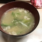 がばちょ - 鉄火丼の味噌汁～