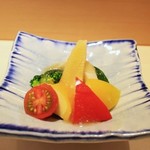 すし尽誠 - 夏野菜コンソメジュレかけ