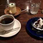 茶房 天井棧敷 - ケーキセット＆プリン