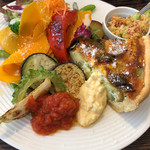 ラ コッペ - キッシュプレート。お野菜たっぷりです