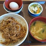 Sukiya - 牛丼並盛３点セット（2019/7/12）