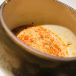 TexturA - 【三段活用の最後の三段目】
      豆乳をいれて、
      よだれ鶏のタレと合わせたスープ
      としていただきます。