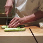 にい留 - 立派なアスパラ