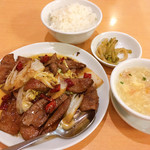 Fukumanen - 国産豚レバーと白菜の炒め650円