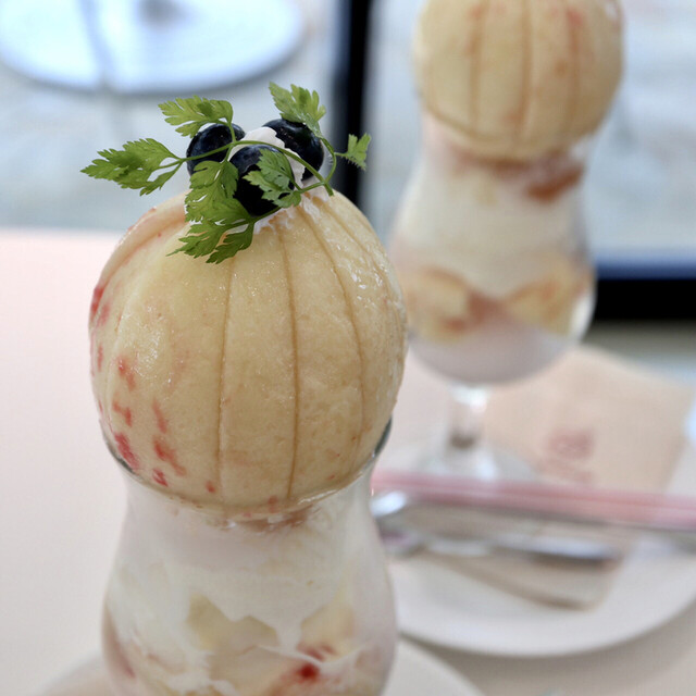 コスパの高い美味しい桃パフェ By Tamamika3 フルーツピークス つくば店 旧店名 ルヴェルジェ 研究学園 洋菓子 その他 食べログ