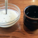Bankoku Okiddo - セットのデザート。タピオカとタイ茶