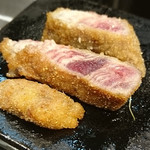 牛かつもと村 - 牛かつ麦飯明太子とろろセット　260ｇ』　2,300円（税込み）