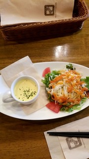 G.C.G golf cafe gian - パスタランチのサラダとスープ