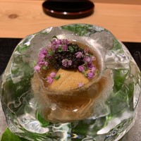 御料理 まつ山 - 吉井素麺　山芋素麺 きじえび　たたきおくら　きじえび キャビア