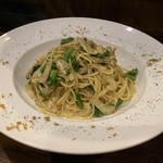 MILLE FIORI - 白海老と菜の花とカラスミのアーリオオーリオ（￥1500）