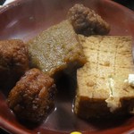 椅子のある立ち呑み つるつるいっぱい - おでん