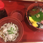 ジョイフル - ネギトロいくら丼と豚しゃぶ冷やしうどんのセット