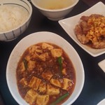 四川麻婆専家 辣辣 - 「台湾酢豚＆ミニ麻婆豆腐セット（＠８７０円税込）」