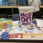 McDonald's - 2019/08 ソーセージマフィン 100円とスマホの日本マクドナルド公式アプリのクーポンで 、プレミアムロースト コーヒーの アイス（M）150円→120円