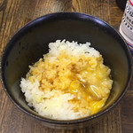 立ち食いそば 熊 - 朝定食480円、TKG