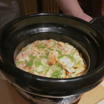 日本焼肉はせ川 - 北海道産毛蟹の土鍋飯
