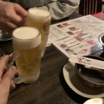 串カツ酒場 えん満 - キリンラガーで乾杯 生中380yen