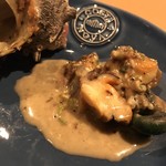 Spice&Dining KALA - サザエの身を出したらこんな感じ