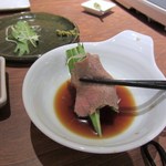 牛タン炭焼　慶州 - 食感は思った以上に柔らかくて牛タンのシャブシャブもヘルシーでありかなと実感しました。