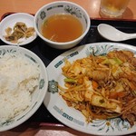 日高屋 - ■バクダン炒め定食 680円(内税)■