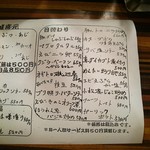 城喜元 - メニュー