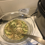 ボンサルーテ・カフェ - 朝食ビュッフェ２０００円。
この冷や汁、とーっても美味しいです（╹◡╹）
ごくごく、いただきました（╹◡╹）