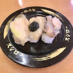 スシロー - あわびの3貫食べ比べ(煮·蒸·生）300円