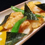 町衆料理 京もん - 海老天ウニ醤油がけ 