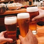 一品料理 ひとしな - 待ちきれず乾杯♪